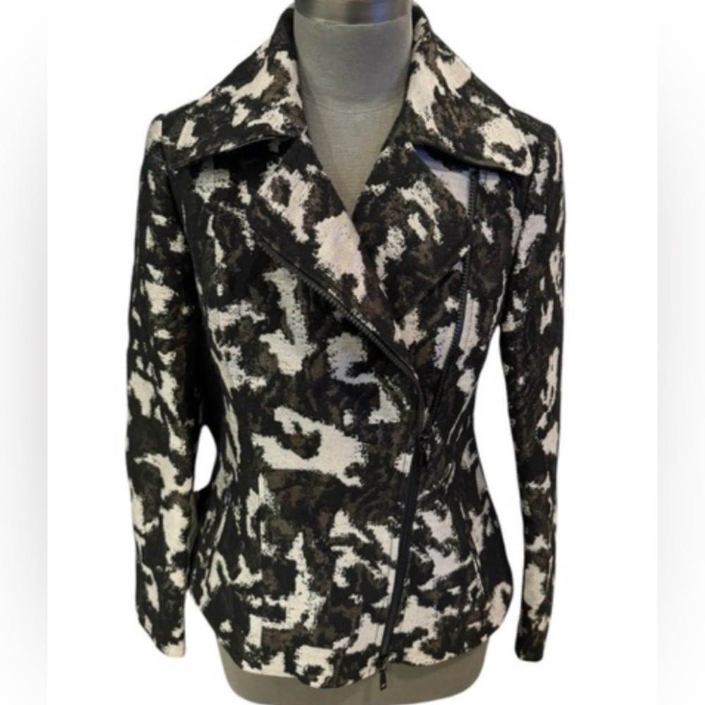 Lafayette 148 New York Camo Patterned Wool Blazer 4